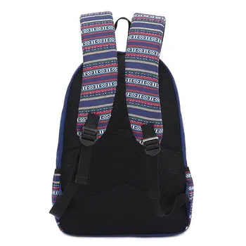 

THINKTHENDO Vintage Printing Unisex Canvas Backpack Laptop Rucksack Travel School Bags for Teenage Girls 2019 Fashion Design Bag