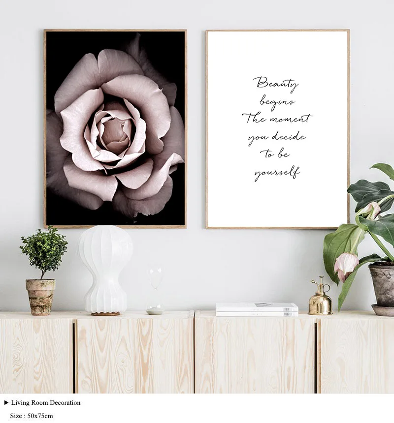 Rose Flowers Canvas Wall Poster