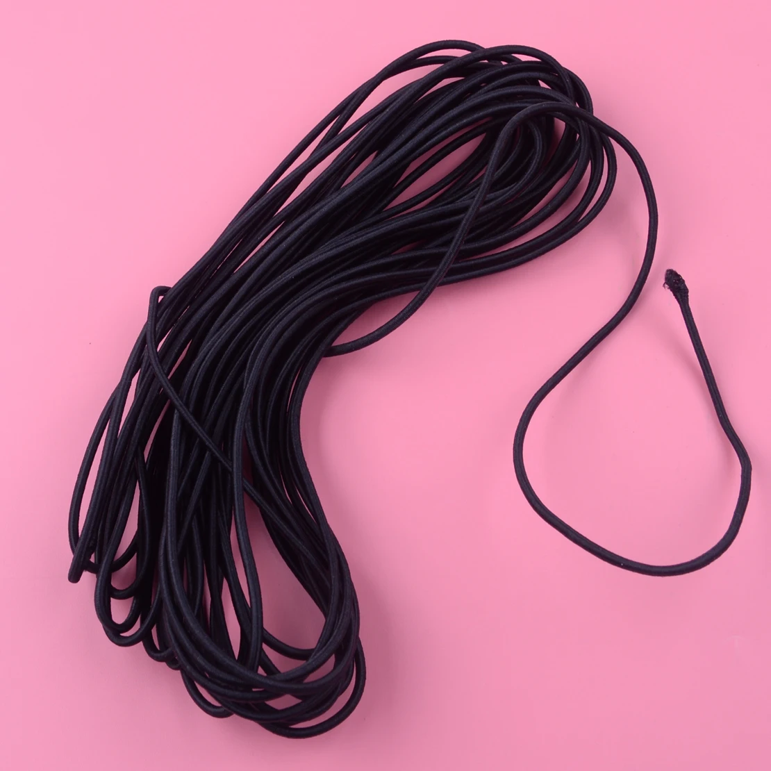 

LETAOSK 10M x 3mm Black Strong Elastic Rope Bungee Shock Cord Heavy Duty Stretch String for Outdoor
