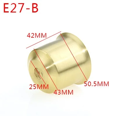 2 шт./лот, винтажный Цоколь E27/E14 brassLamp, держатель для настольной лампы, настенный потолочный светильник, Цоколь для лампы - Цвет корпуса: E27-B