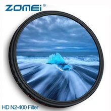 

ZOMEI Ultra HD Neutral Density Filter Variable Fader Adjustable ND2 to ND400 Clear Camera Lens ND Filtro 52/58/67/72/77/82mm
