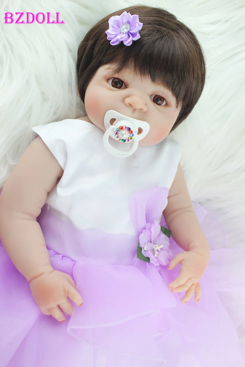 BZDOLL 22 &quotсиликоновая кукла для новорожденных девочек 55 см принцессы модный