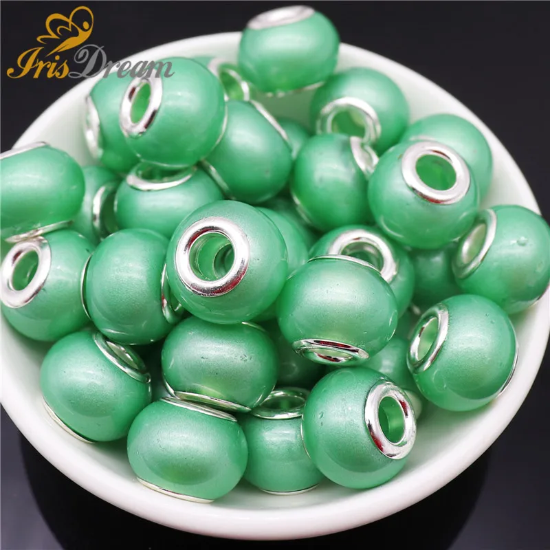 

50Pcs Wholesale Lots Bulk European Beads for Jewelry Making Snake Chain Necklace Large Hole Beads fit Pandora Bracelet Bangle