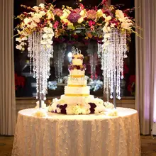 100 см высокий Свадебный Настольный цветок центральный и Цветочный Стенд, декоративный искусственный цветок стол Центральный/Свадебный центральный элемент