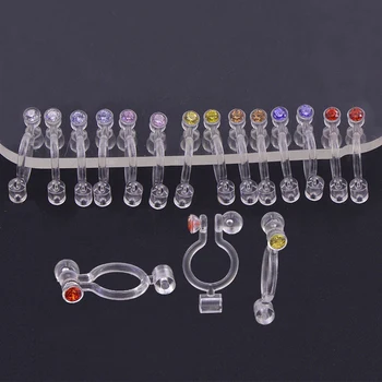 

Invisible Clip on Earrings Non-pierced Earring Converters Pierced to Clip-on with 1mm Pin Clear Plastic Color Rhinestone CZ