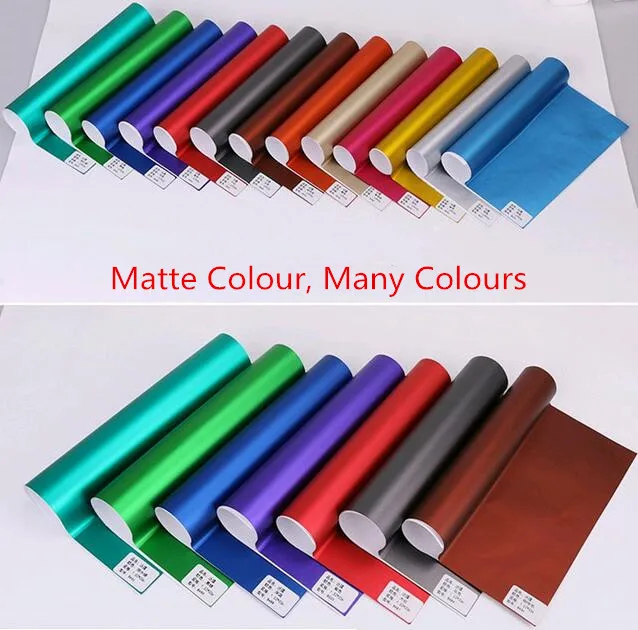 

2018 High quality material highly stretchable Matte Film Vinyl Wrap Film for Car foil chrome tungsten steel black Car Film