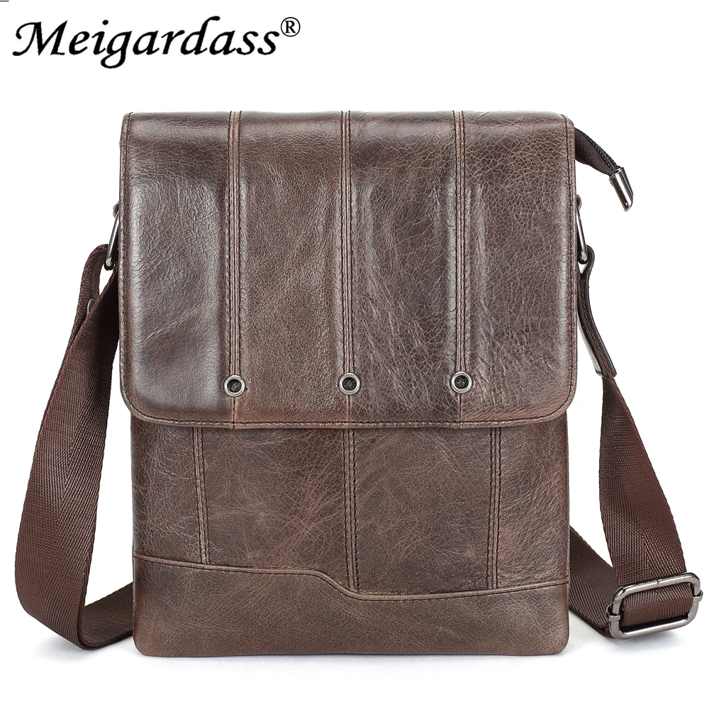 Us 26 72 38 Off Meigardass Genuine Leather Messenger Bag Men Shoulder Travel Crossbody Bags For Business Ipad Handbags Male Tote Purse On