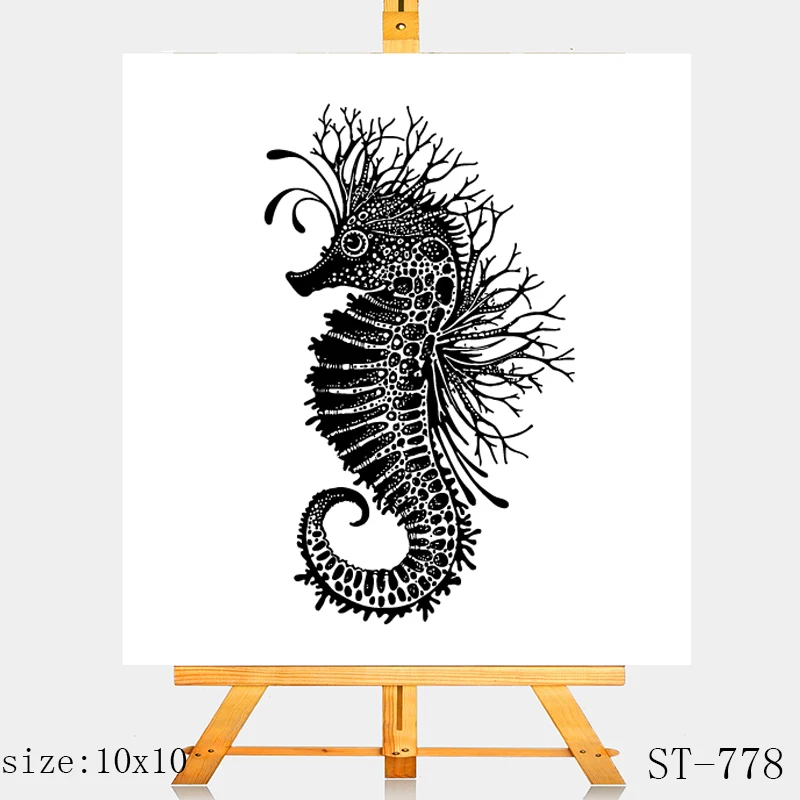 

AZSG Lonely seahorse Clear Stamps/Silicone Transparent Seals for DIY scrapbooking Card Making