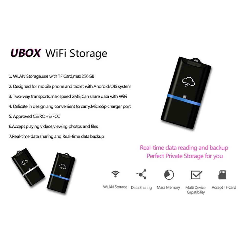 USB беспроводной Wi-Fi флэш-накопитель драйвер TF Micro SD кард-ридер для iOS Windows Android