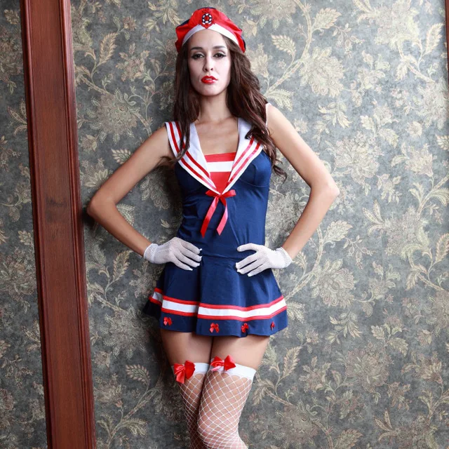 Womens Ladies Retro Navy Marine Sailor Costume Theme Party Fancy Dress Outfit Womens Ladies Retro Navy Marine Sailor Costume Theme Party Fancy Dress Outfit