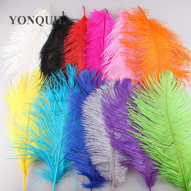 12 цветов 1"-14"/30-35 см страусиные перья платья с блестками для ремесла DIY аксессуары 50 шт./партия