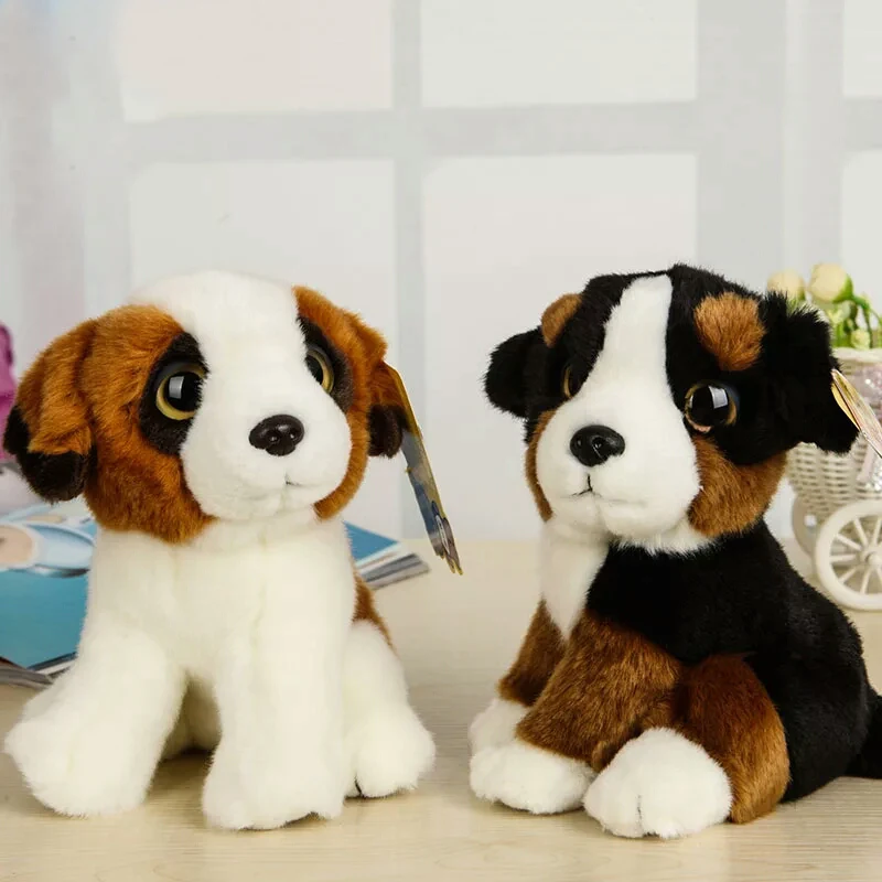 

7"/18cm Lifelike Saint Bernard Dog Plush Toys Cute Bernese Mountain Dog Puppy Stuffed Animal Toy Soft Kids Toys Gifts