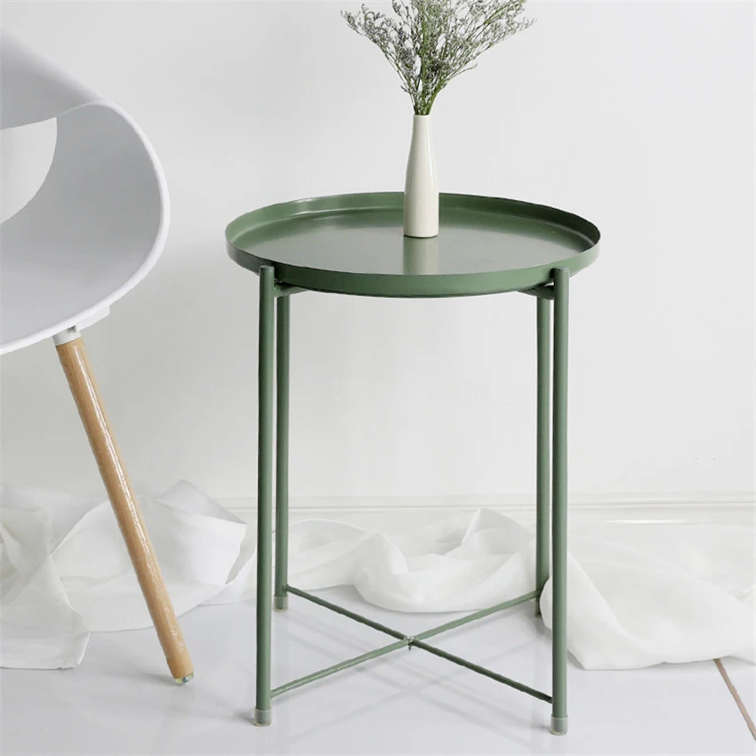 Nordic Style Modern Metal Round Tray Small Tea Table Coffee Table Sofa Side Living Room Carbon Steel Simple Elegant Furniture Nordic Style Modern Metal Round Tray Small Tea Table Coffee Table Sofa Side Living Room Carbon Steel Simple Elegant Furniture