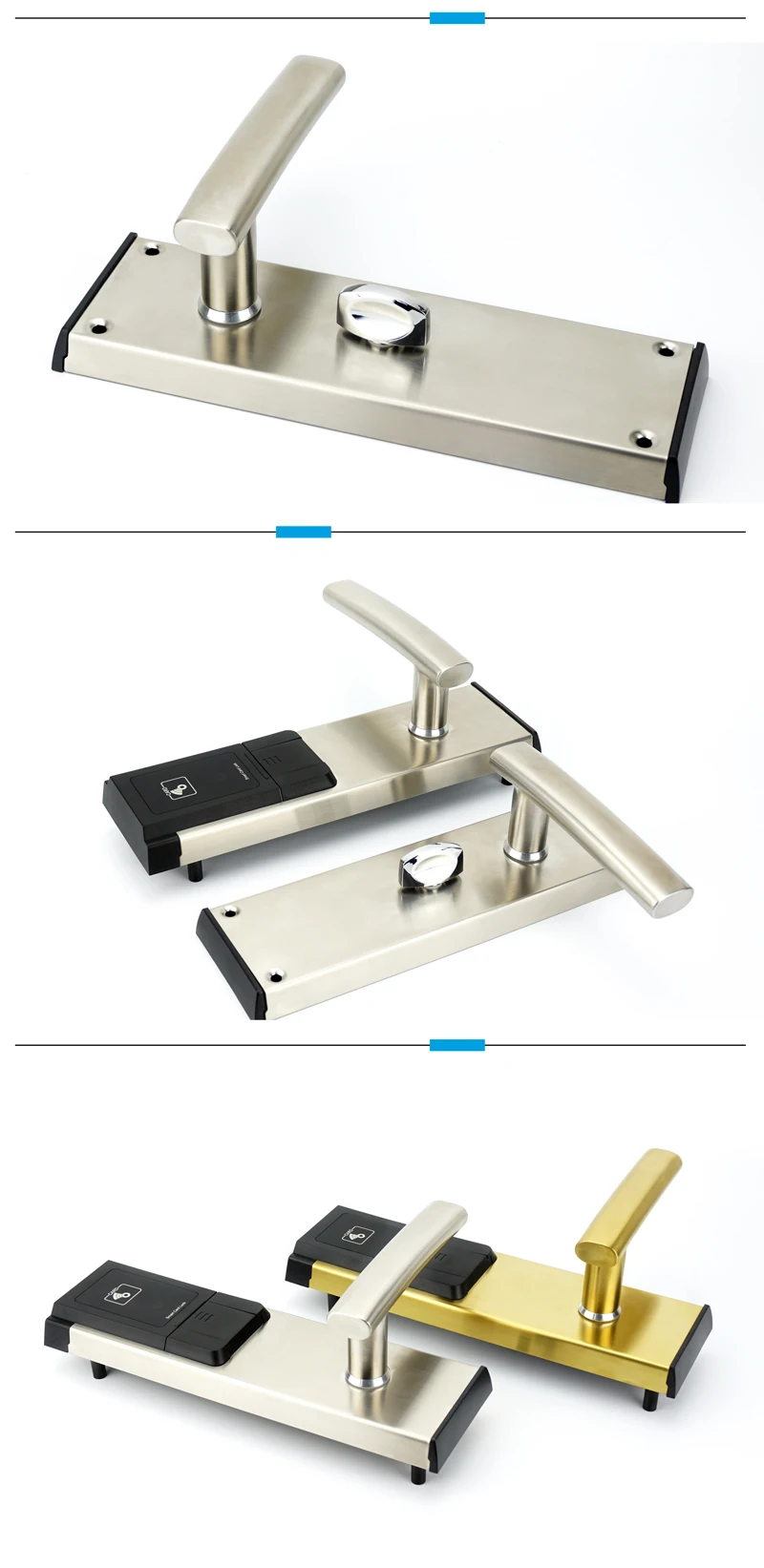 Security Digital Electronic Lock Keyless Smart RFID Door Lock Access Control Entrance With 2pcs Mechanical Key