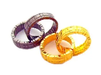 Metal 2 Colors Easy To Do Tricks Through Rings Magical Props Kids Children Toy Gift Himber Ring Close-up Magic Toys 2021