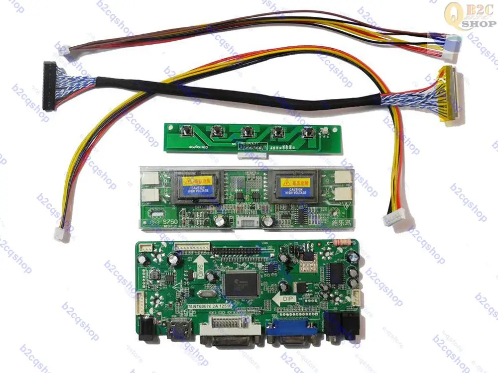 LCD Converter Driver Board Lvds Kit for 1920X1080 M240HW01 V.2 V2 HDMI+DVI+VGA