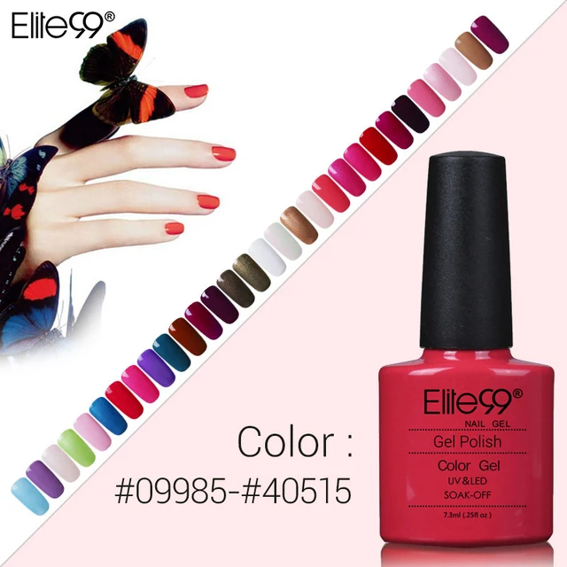 Elite99 7,3 ml Tränken weg UV Nagel Gel Langlebige Nagellack Gelpolish Professionelle Bunte Nail art Polnischen Gel heißer Verkauf