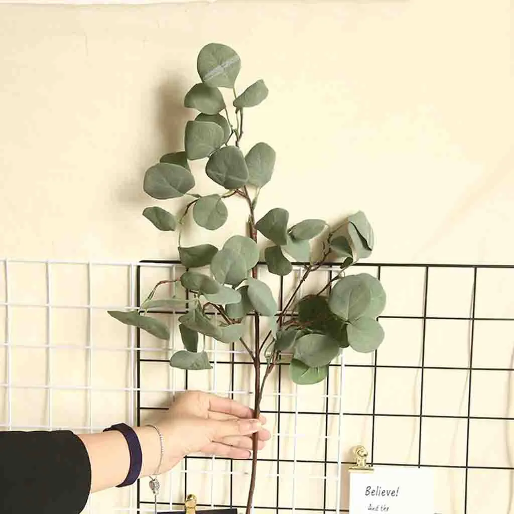 

ISHOWTIENDA 2019 Artificial Flowers Silk Lambs Ear Leaf Spray Greenery for Home Décor Wedding Hot sale