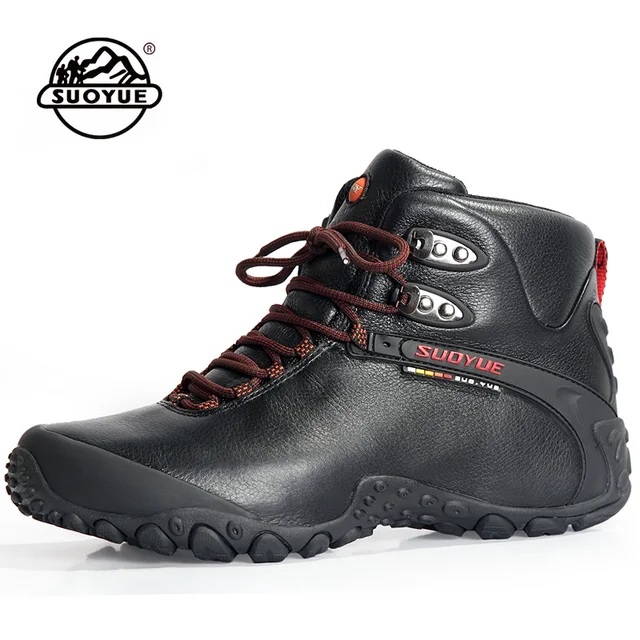 Cheap Top Quality Mens Waterproof Outdoor Hiking Trekking Boots Shoes For Men Genuine Leather Climbing Mountain Boots Shoes Man