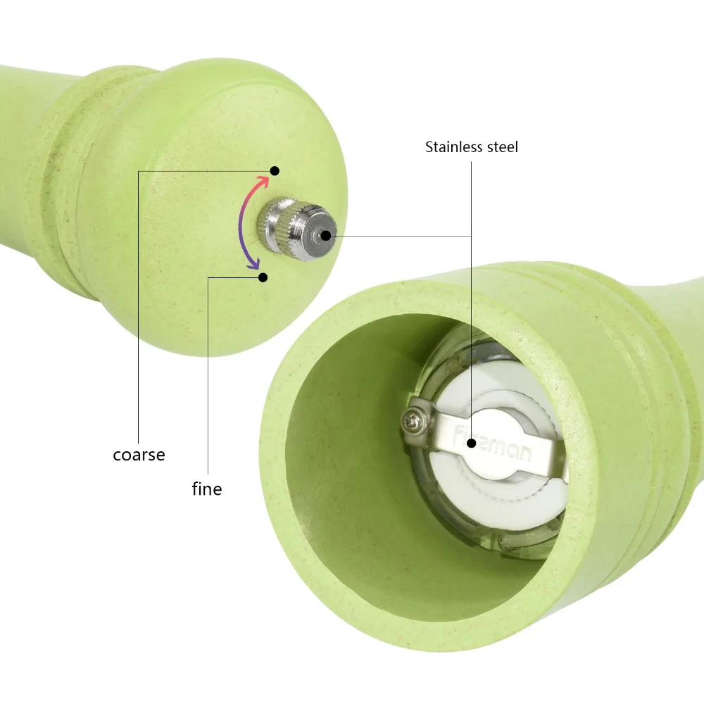 Фиссман мельница для перца из бамбукового волокна солевая мельница с сильной регулируемой Керамической мельницей 10см15см20см25см-кухонные инструменты от Fissman