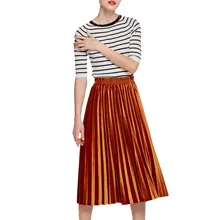 Страусиная пляжная юбка, женский сарафан, бохо, высокая талия, бархат, чисто эластичное, плиссированное, половина длины, темперамент, пляжная юбка, лето