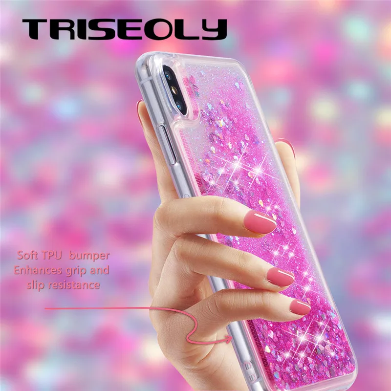 Чехол TRISEOLY Quicksand Waterfall для iPhone 8 6 Plus 5 5S SE чехол телефона Apple 7 6s X XS MAX XR из