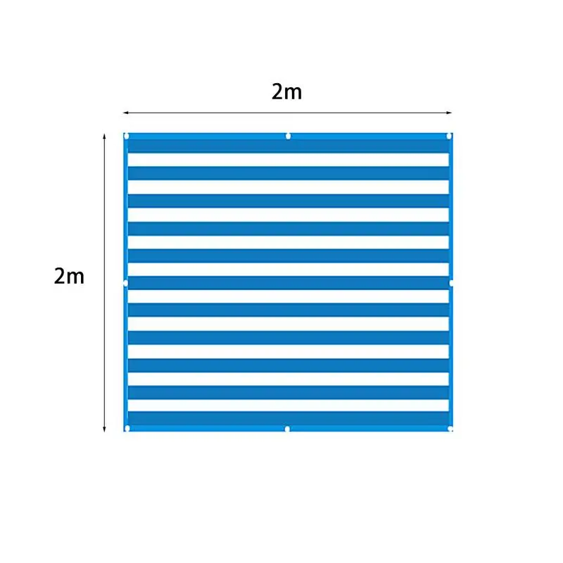 Сине-белые полосы солнцезащитный тент парус нейлоновая сетка для наружной затенения сада во дворе балкона навесы Садовые принадлежности - Цвет: 2x2 m