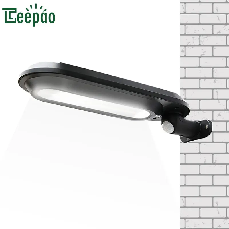 

Solar LED Street Lights Outdoor Landscape Garden Light Human Sensing Wall Sconces Adjustable Lamp Head Motion Sensor Gutter Lamp