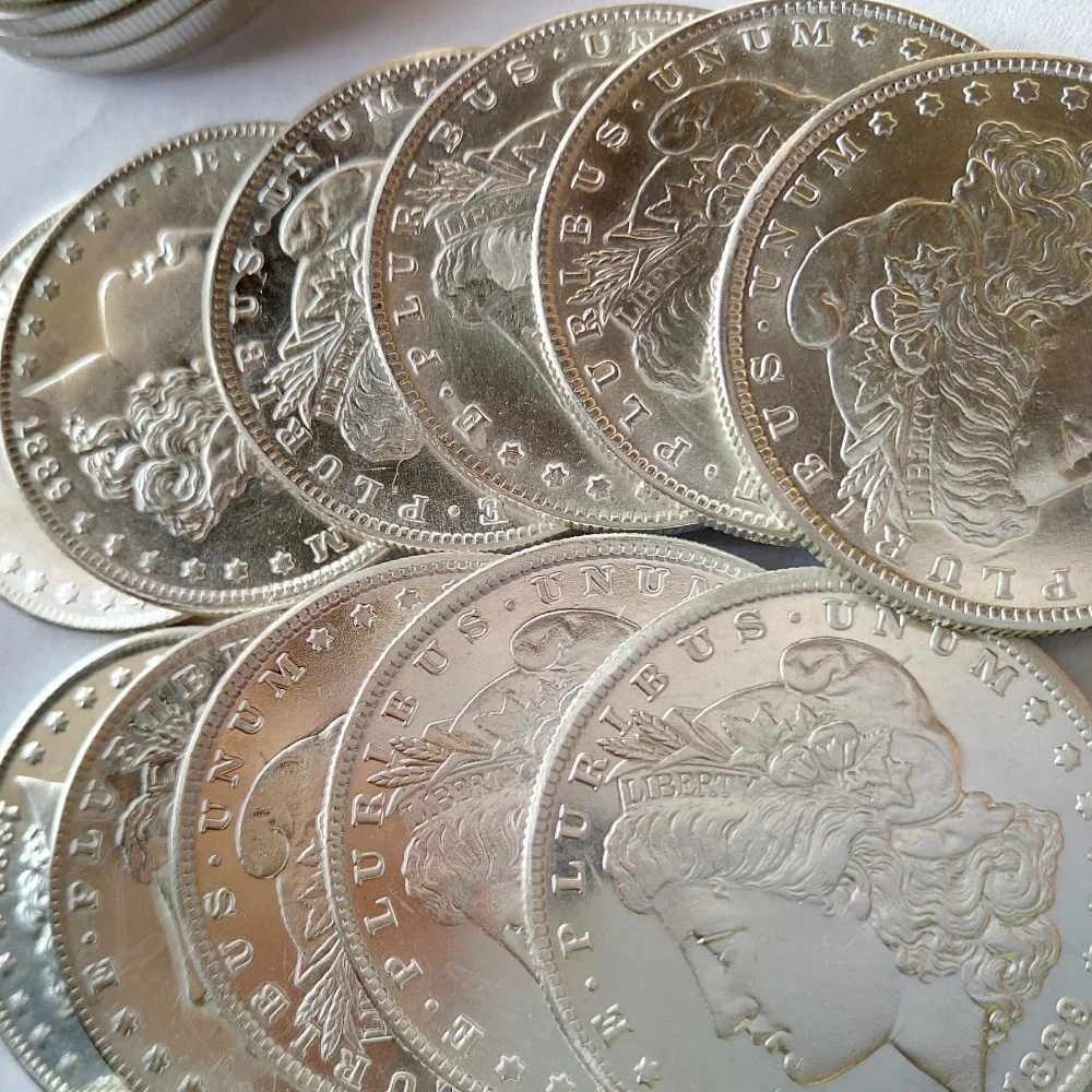 ==> [Free Shipping] Buy Best 90% Silver Any Date 4 Pieces Morgan Dollars copy coins -High Quality Online with LOWEST Price