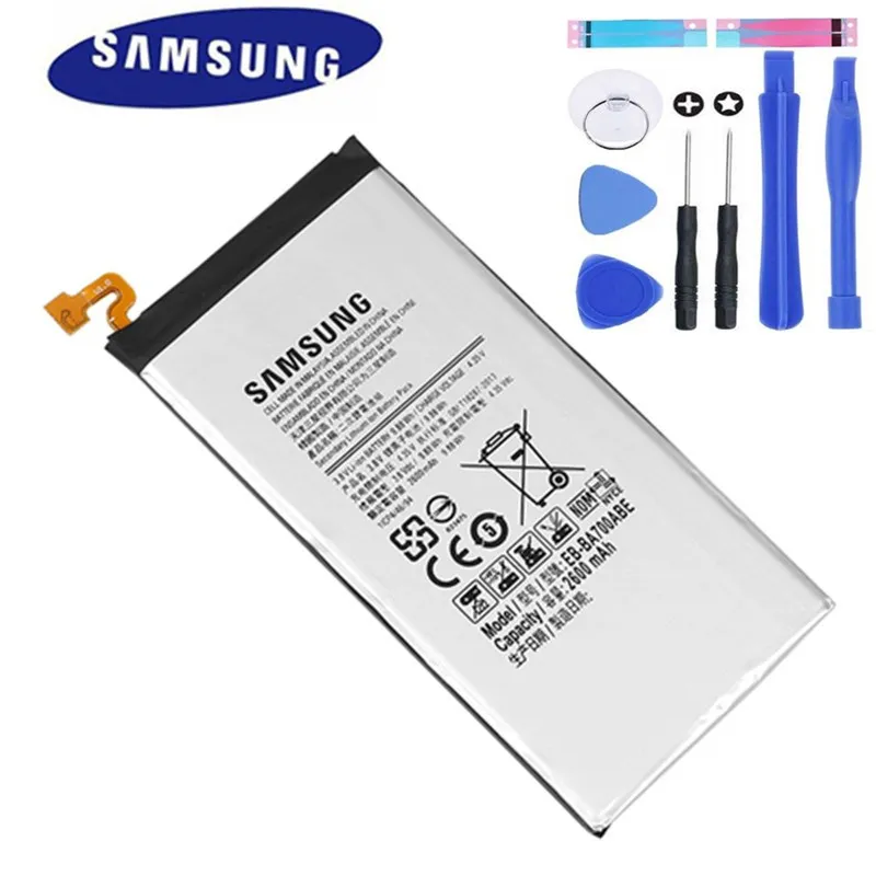 Samsung EB BA700ABE для samsung Galaxy A7 2015 A700 A700FD A700S A700L аутентичная батарея 2600 мАч Замена