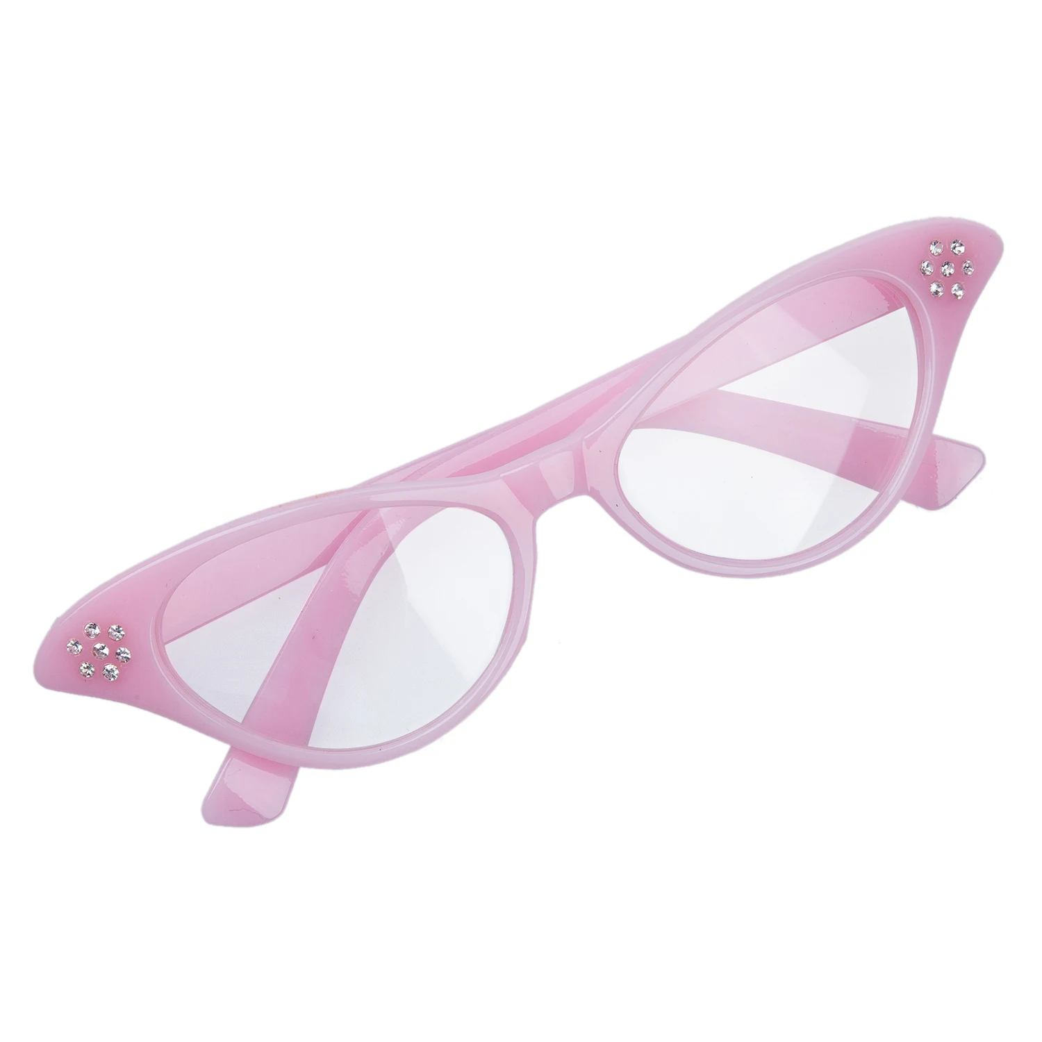 Hot Pink 50's Grease Ladies Rock and Roll Fancy Dress Glasses