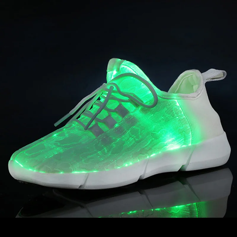 

2019 Newest Men Sneakers Shoes Big Size 46 Led Shoes Male Glowing Cool Light Flat Shoes Breathable Light Mesh Footwear Lace Up