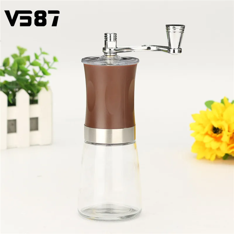 Stainless Steel Manual Coffee Grinder Kitchen Hand Manual Grind Coffee Bean Burr Grinder Mill Tool Hand Crank Coffee Bean Grind