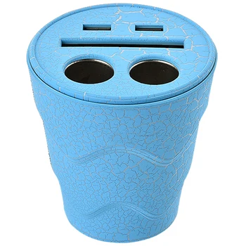 

Luminous 2 USB Port Splitter Cigarette Lighter Socket Adapter Car Charger Cup Holder Blue
