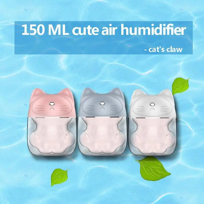 

150ml Cat Claw Mini Air Humidifier USB Ultrasonic Humidifier Essential Oil Aromotaerapy Aroma Diffuser Face Sprayer for Home