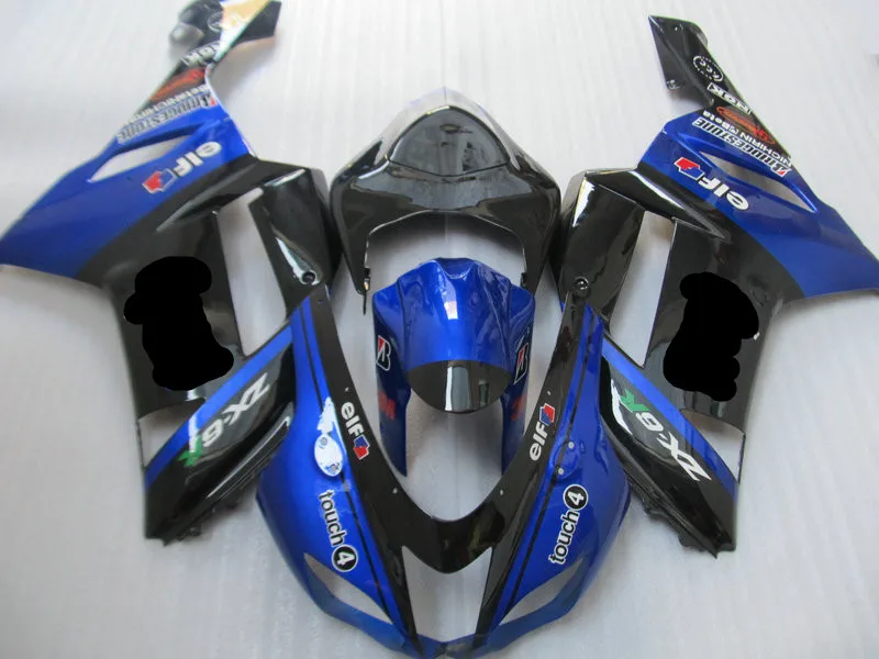 Комплект обтекателей для мотоцикла KAWASAKI Ninja ZX6R 636 07 08 ZX 6R 2007 2008 ABS пластиковые синие