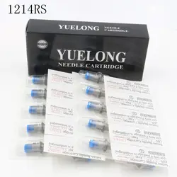 Yuelong 20 штук ТАТУИРОВКИ ИГЛЫ Перманентный Макияж 1214rs Круглый Shader картридж Вышивка Крестом Иглы для татуировки Советы для татуировки ручка