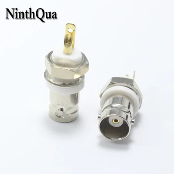 

1pcs BNC Female Plug jack with Nut Screw Bulkhead Handle Panel Mount Solder RF Connector BNC-50KY BNC-KY Q9 KY Drop