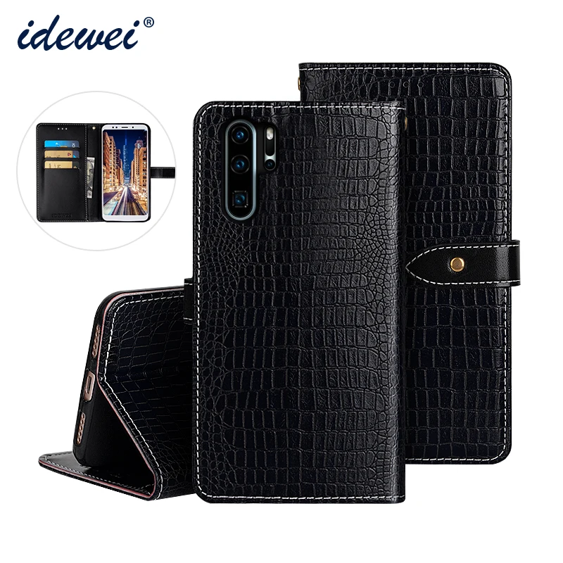 

For Huawei P30 Pro Case Cover Luxury Leather Flip Case For Huawei P30 Pro Protective Phone Case Crocodile Grain