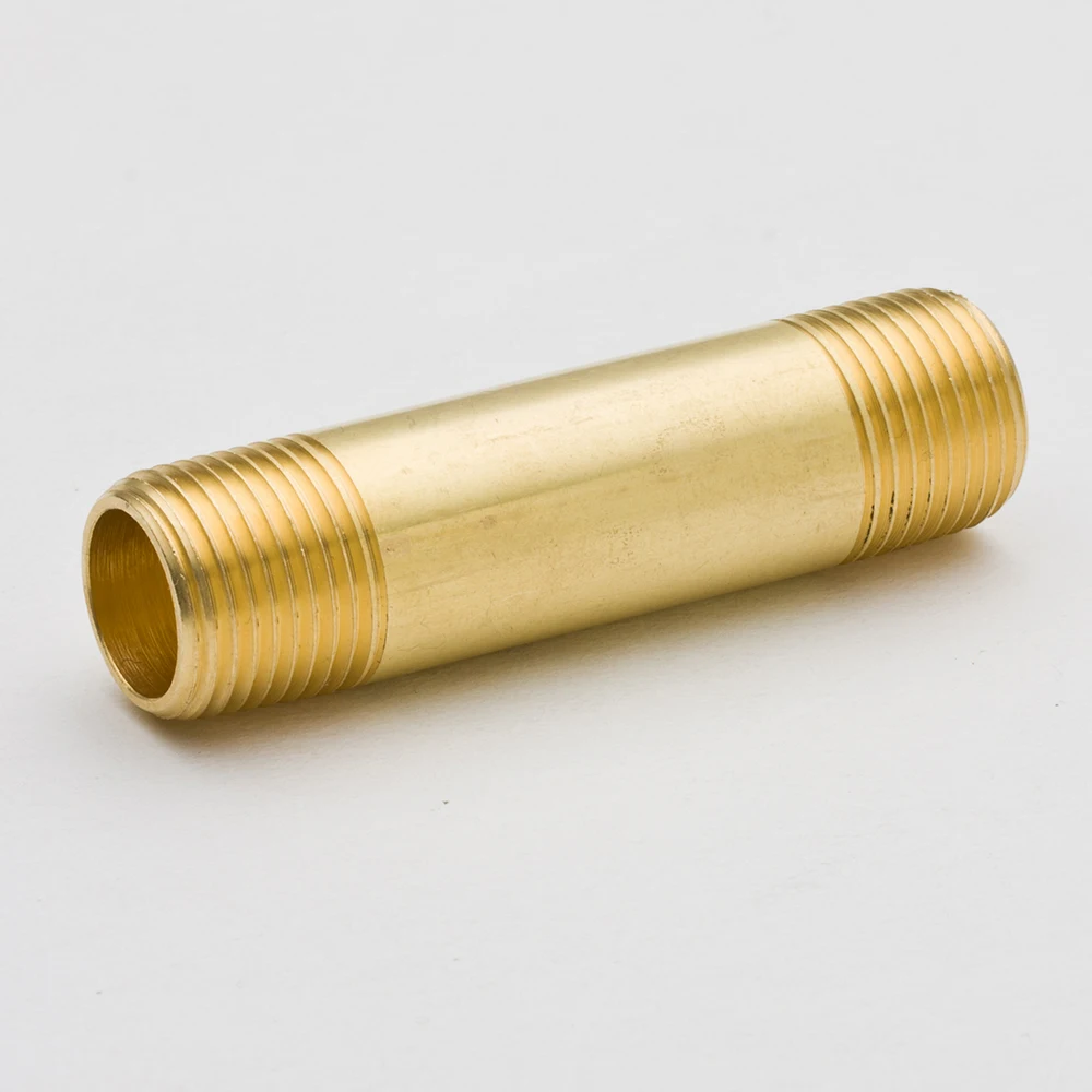 50pcs Brass Pipe Fitting Long Nipple1/8"1/4"nptx1"1/2 2" 1/8"x3"3/8"x1