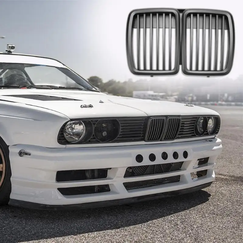 

1pc Front Kidney Matte Black Grill Grilles Styling Accessory for BMW E30 318 320 325 1982-1994 Car Front Bumper Grille New