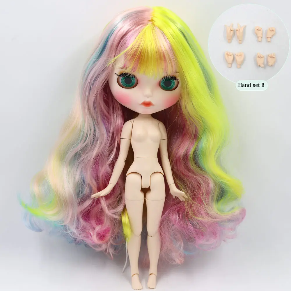 ICY DBS Blyth Doll No.1010/1019/1049/6227/4268/3208/1010 Colorful hair Carved lips Matte customized face  Joint body 1/6 bjd 8