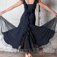 Бальных танцев костюмы стандарт Танцы dresssleeveless для вальса, бальных танцев юбка для женщин платья для конкурса бальных танцев