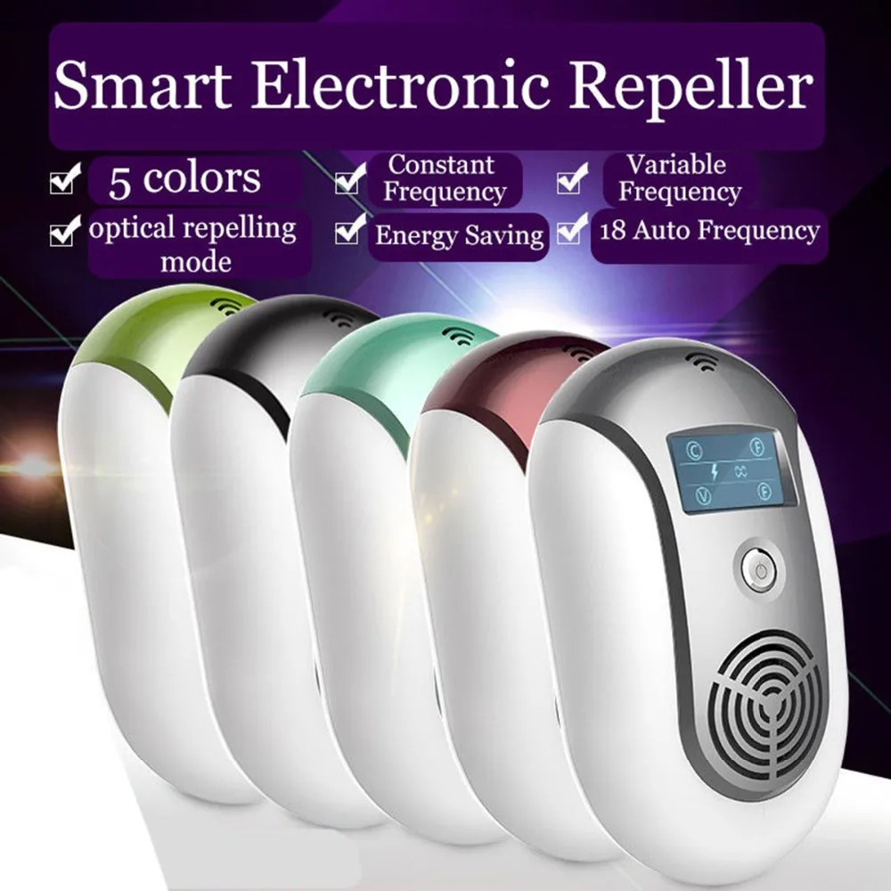 

Smart Multifunction Ultrasonic Wave Pest Repeller Electronic Simulation Wave Rats Bats Mosquito Repeller Touch key design