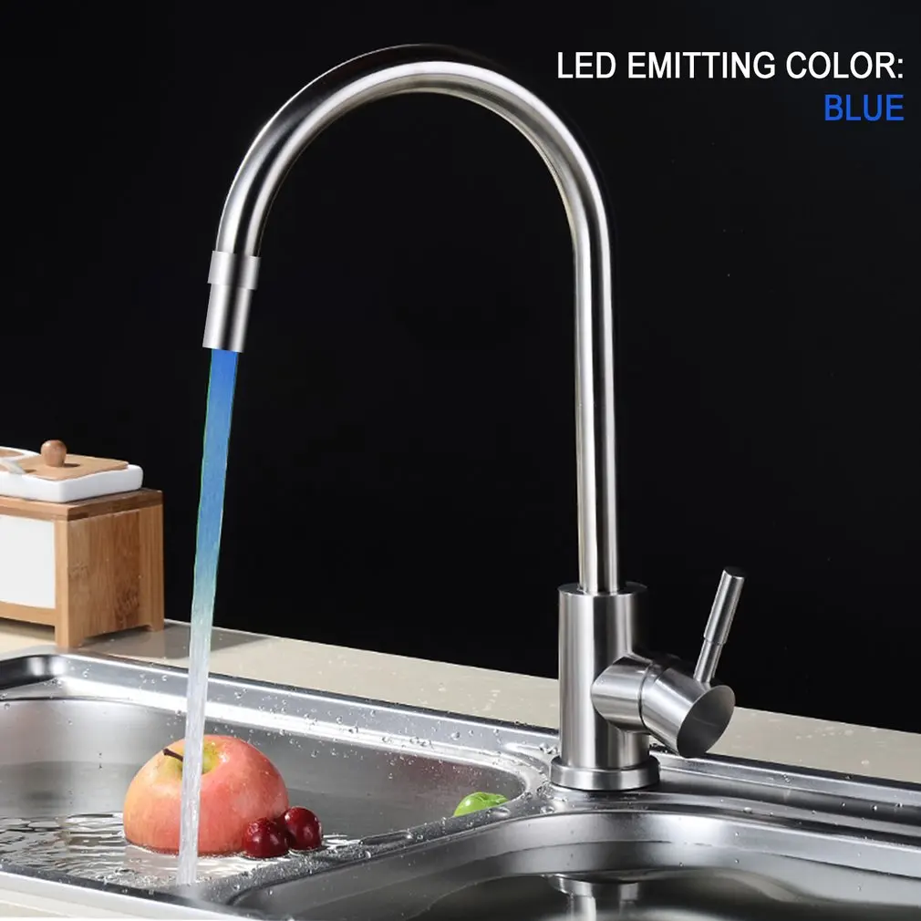 3 цвета светодиодный светильник сменный кран для душа водопроводный датчик температуры водопроводный кран светящийся душ левый винт с конвертером