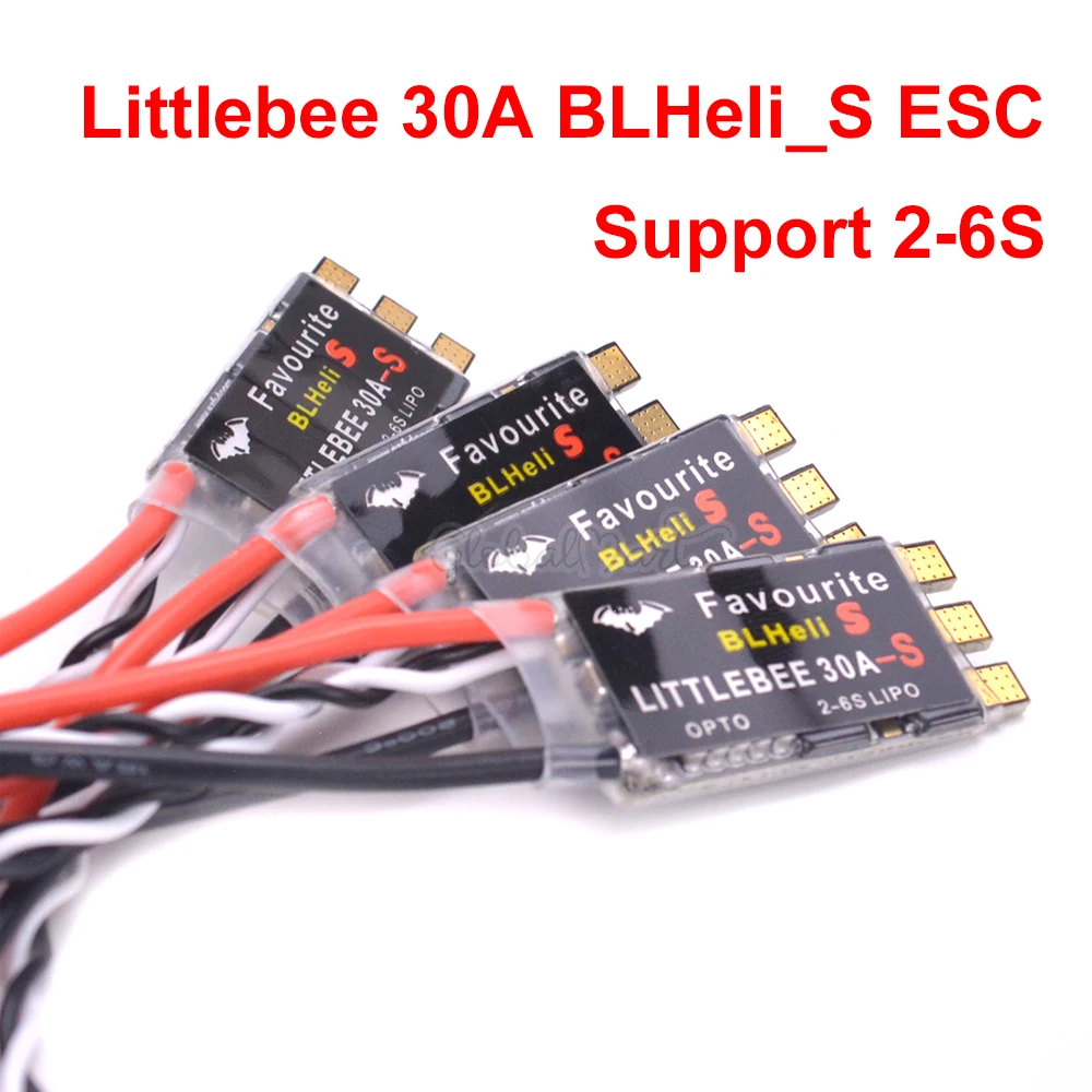 Favourite FVT LittleBee 30A-S 30A ESC BLHeli_S OPTO 2-6S Supports Mulitshot Oneshot42 OneShot125 (1)
