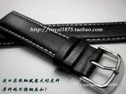 Черный тонкий кожаный ремешок 18 мм 19 мм 20 мм 21 мм 22 мм соединитель из нержавеющей стали ремешок с пряжкой для часов Для мужчин для TISSOT
