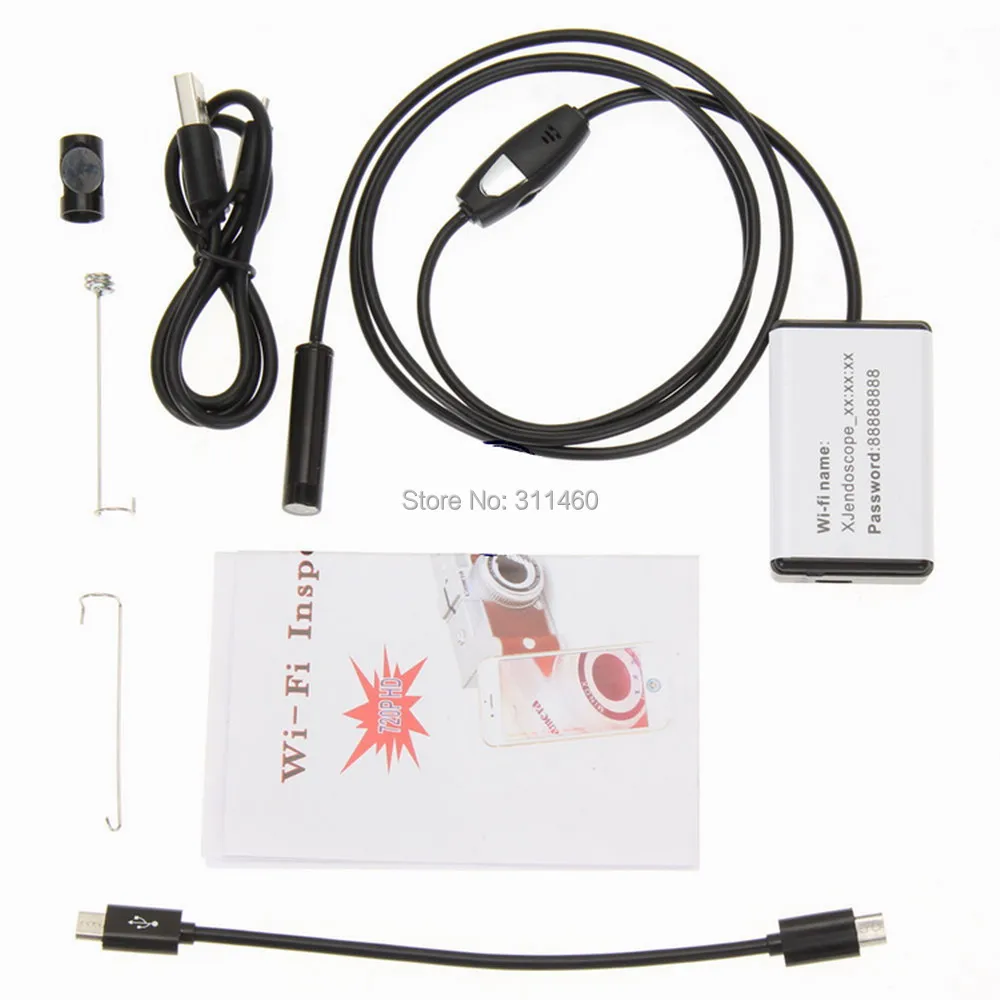

Phone WIFI Endoscope Waterproof Inspection Camera Endoscope for Phone Andoid IOS Wireless HD 720P Cable 3.5M
