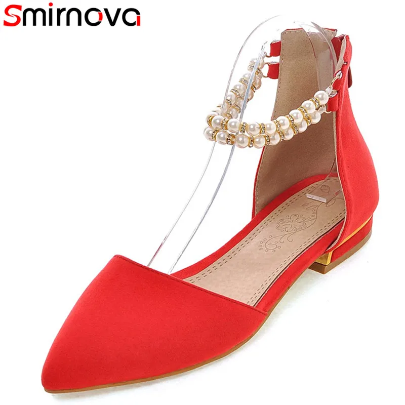 Smirnova 2018 Новое поступление модные однотонные женские туфли на низком каблуке с