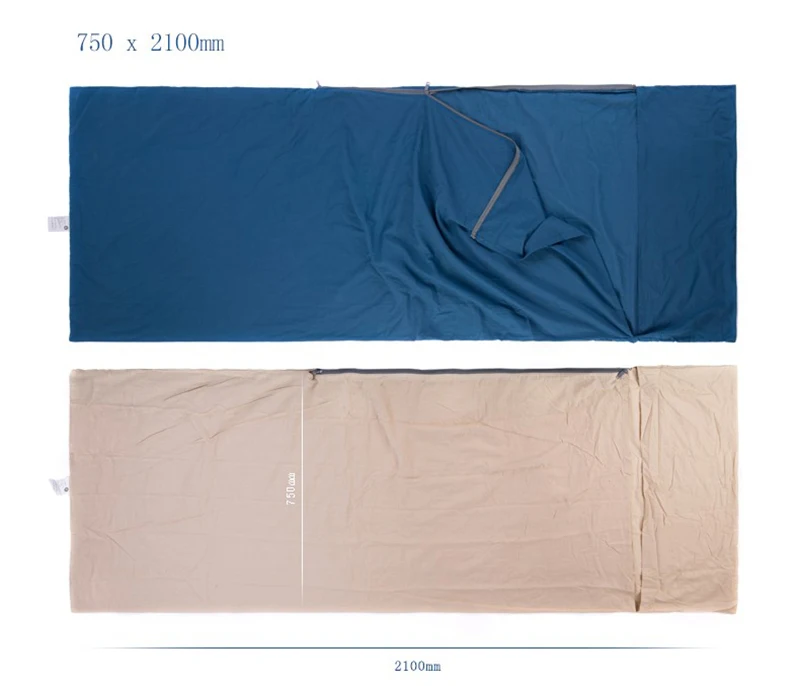 NatureHike портативный хлопковый спальный мешок, лайнер-конверт, ультра-светильник для кемпинга, домашний ленивый мешок, 75X210 см, 100x210 см, 320 г, 400 г